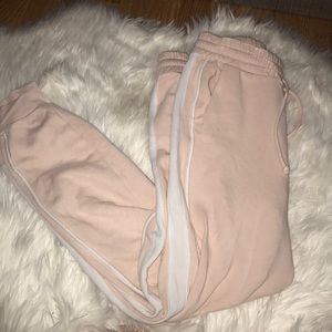 Baby pink stripe joggers